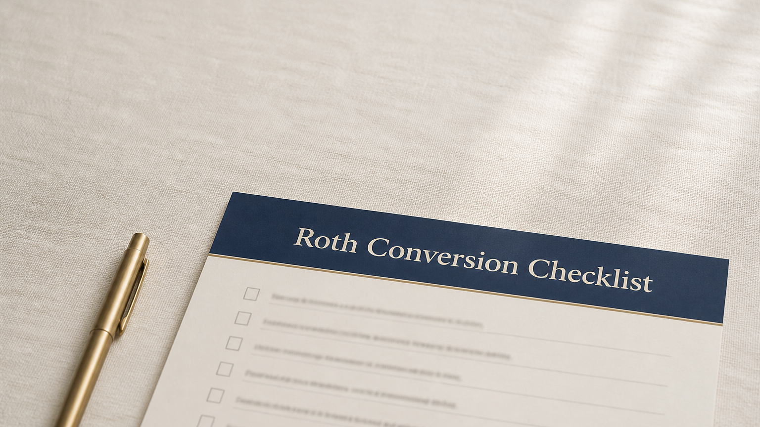 Roth Conversion Checklist for Retirees