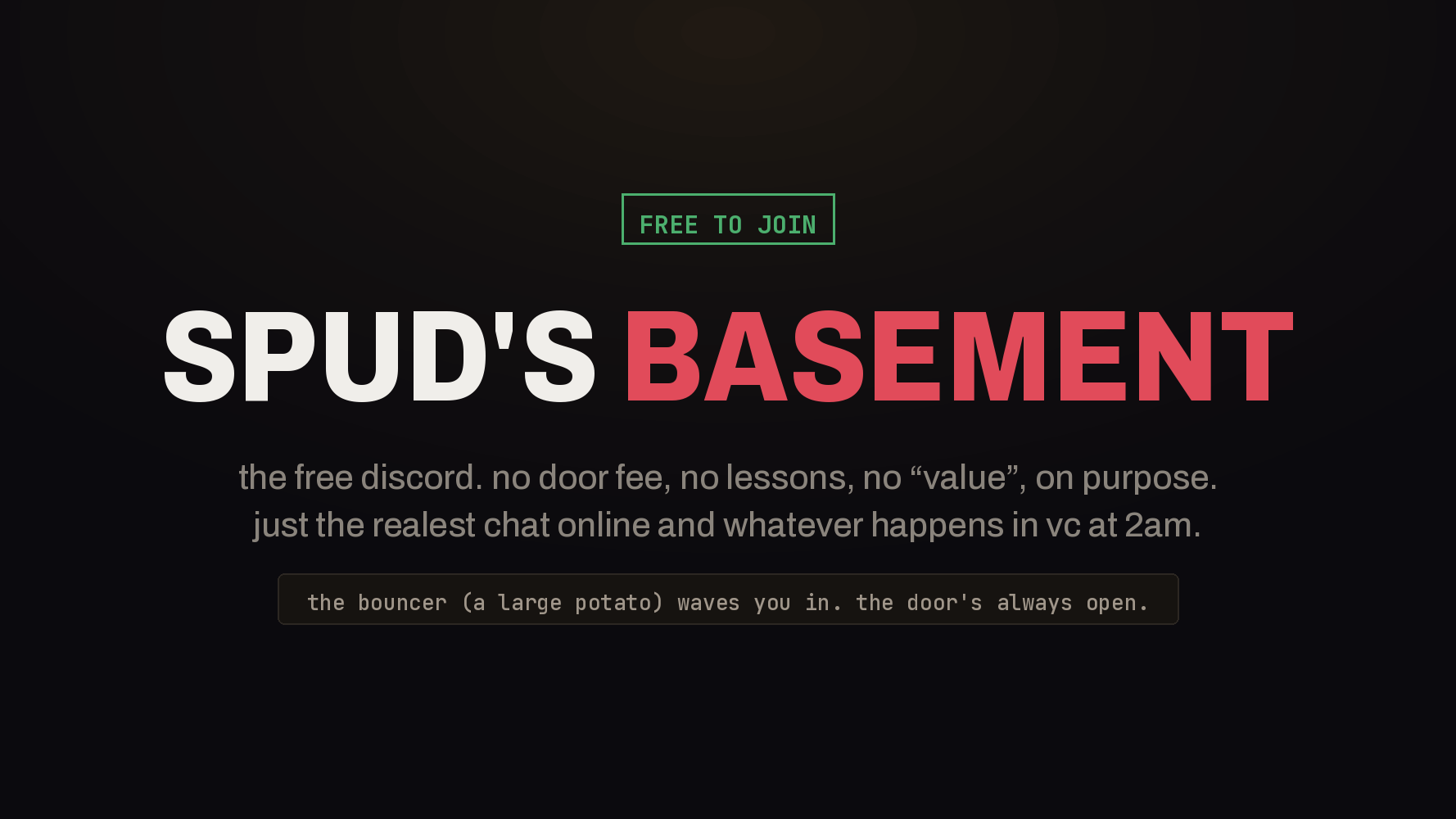 Spud's Basement