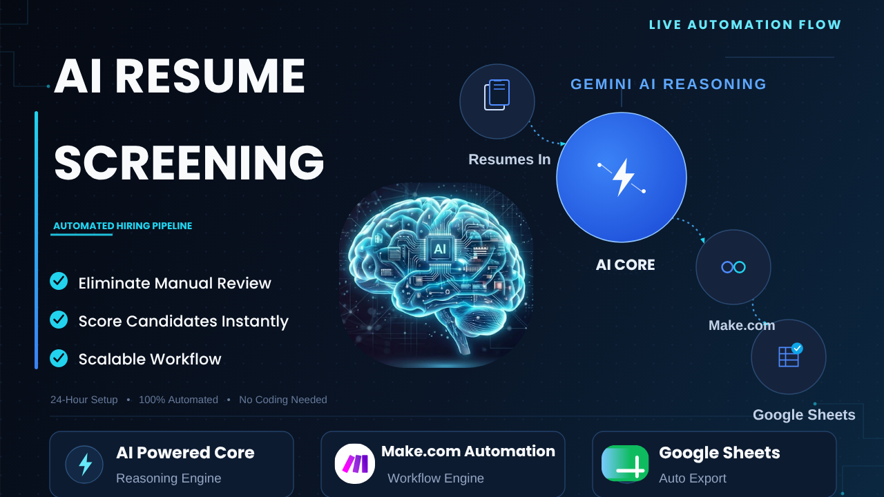 AI-Powered Resume Parser and Sorter — Make.com Template