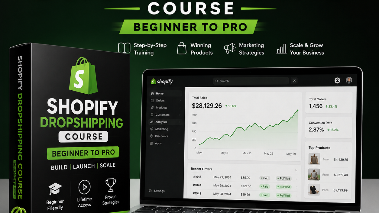 Shopify Dropshipping Course beginner to pro Level 