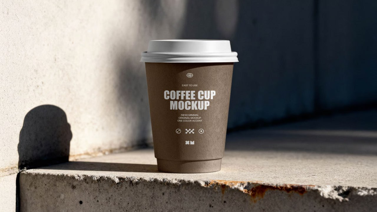 Paper Coffee Cup Mockup - Urban Concrete