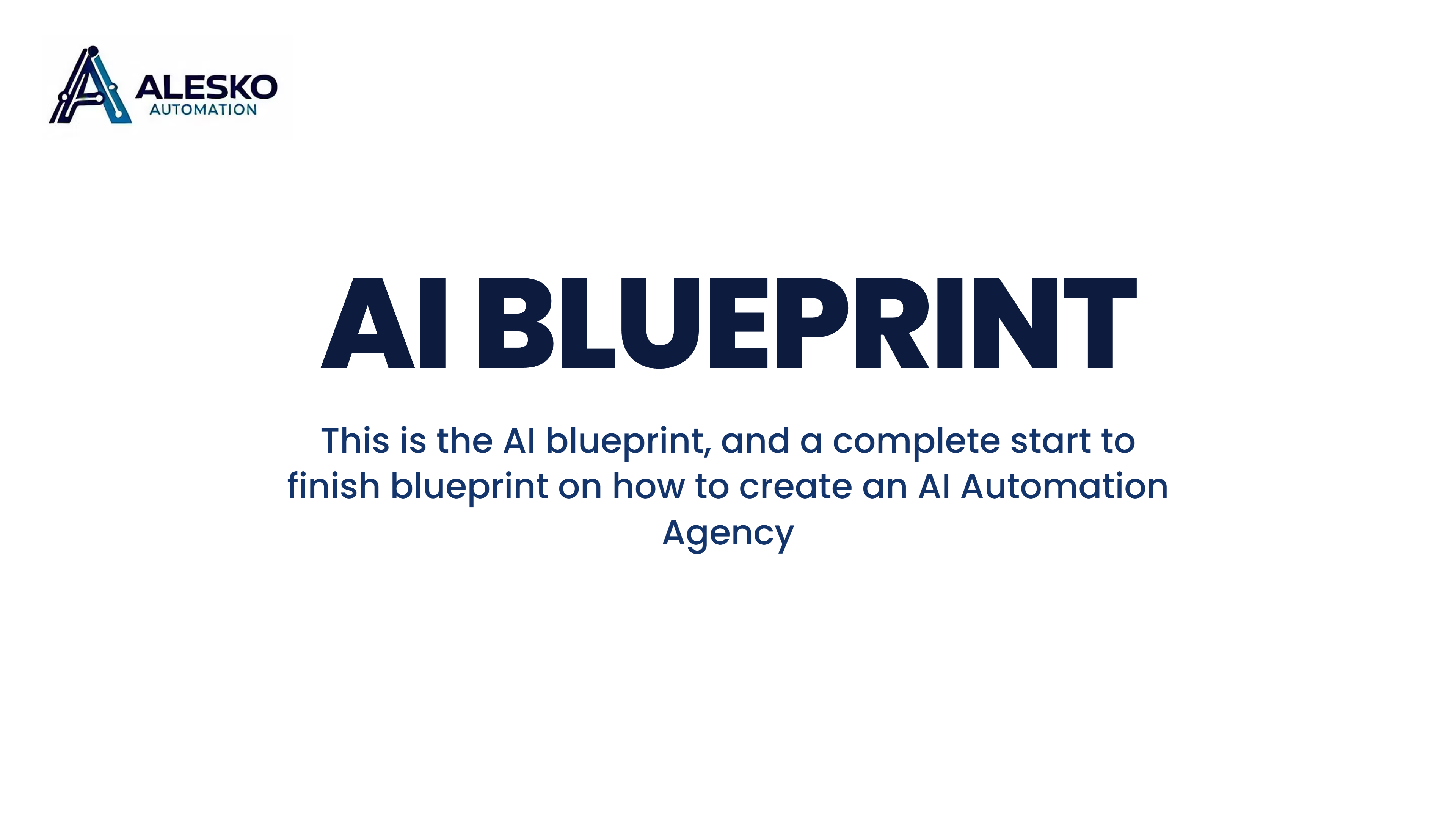 The AI Blueprint