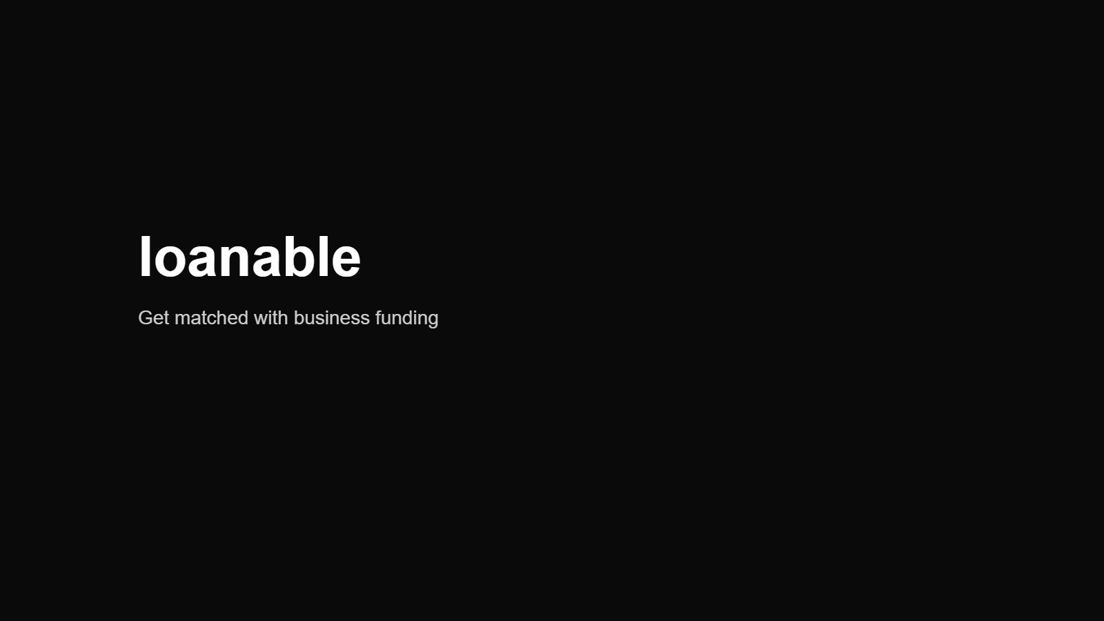 Loanable Business Funding Application