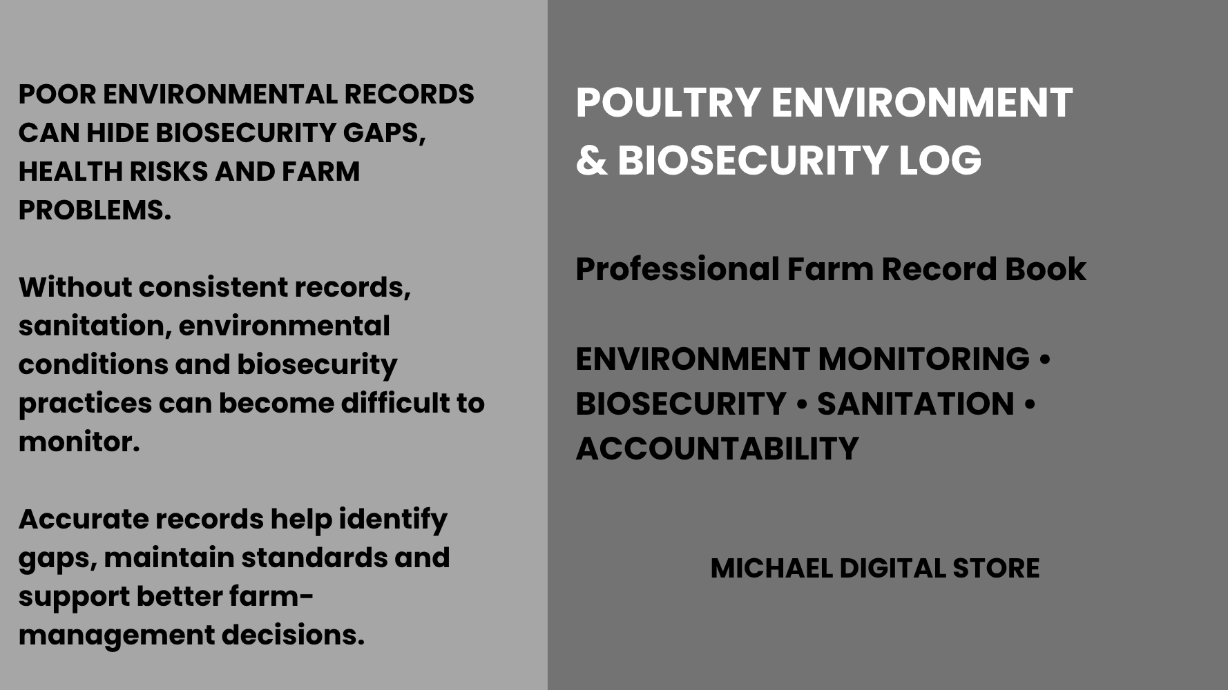 POULTRY ENVIRONMENT & BIOSECURITY LOG