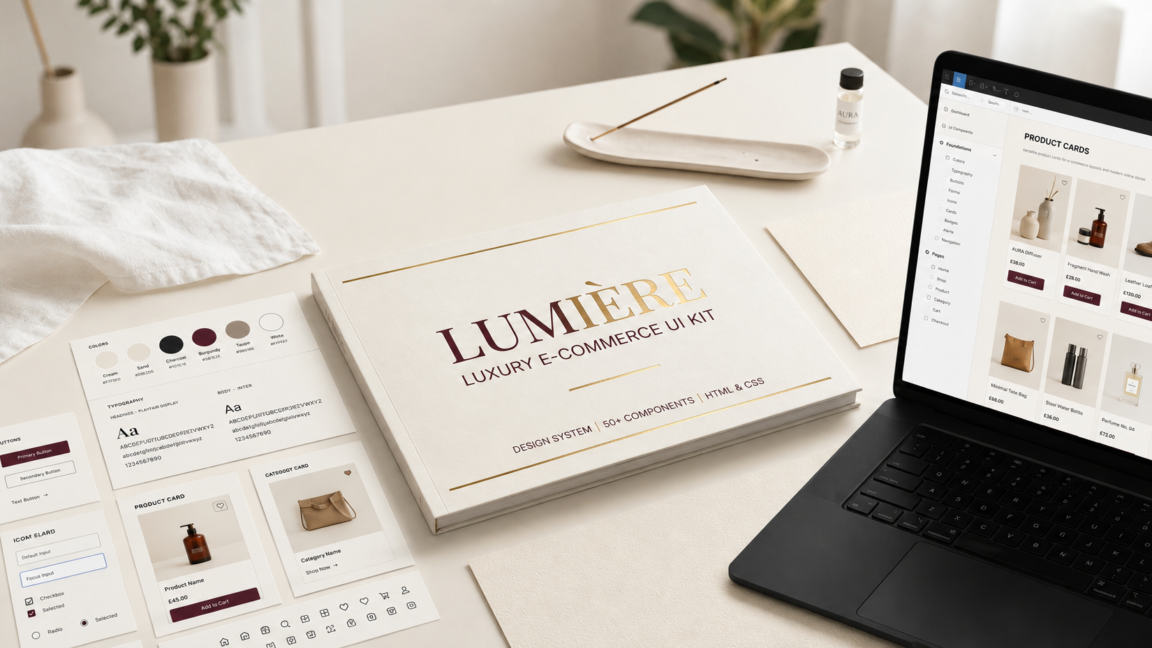 Lumière Luxury E-commerce UI Kit
