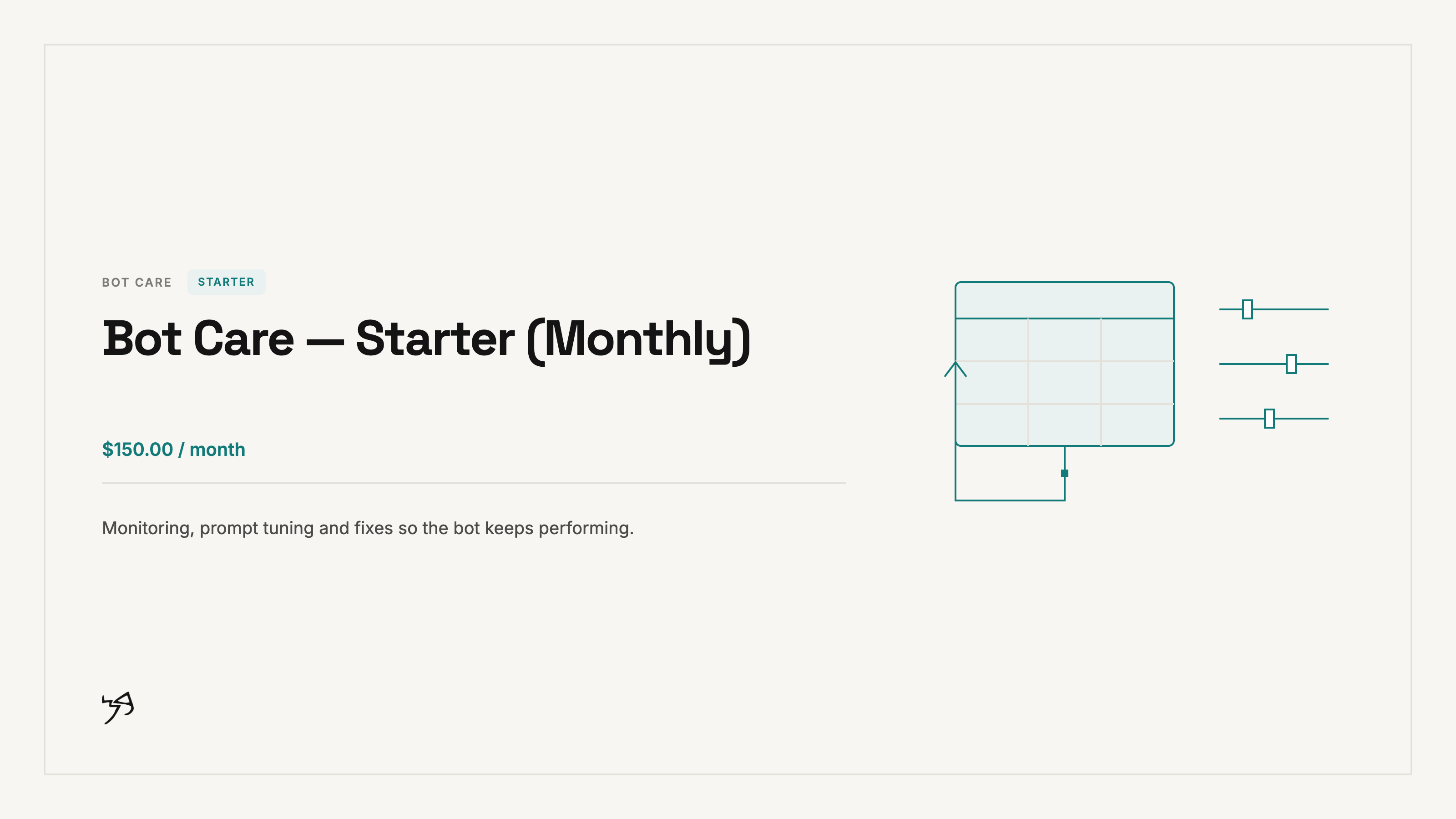 Bot Care — Starter (Monthly)