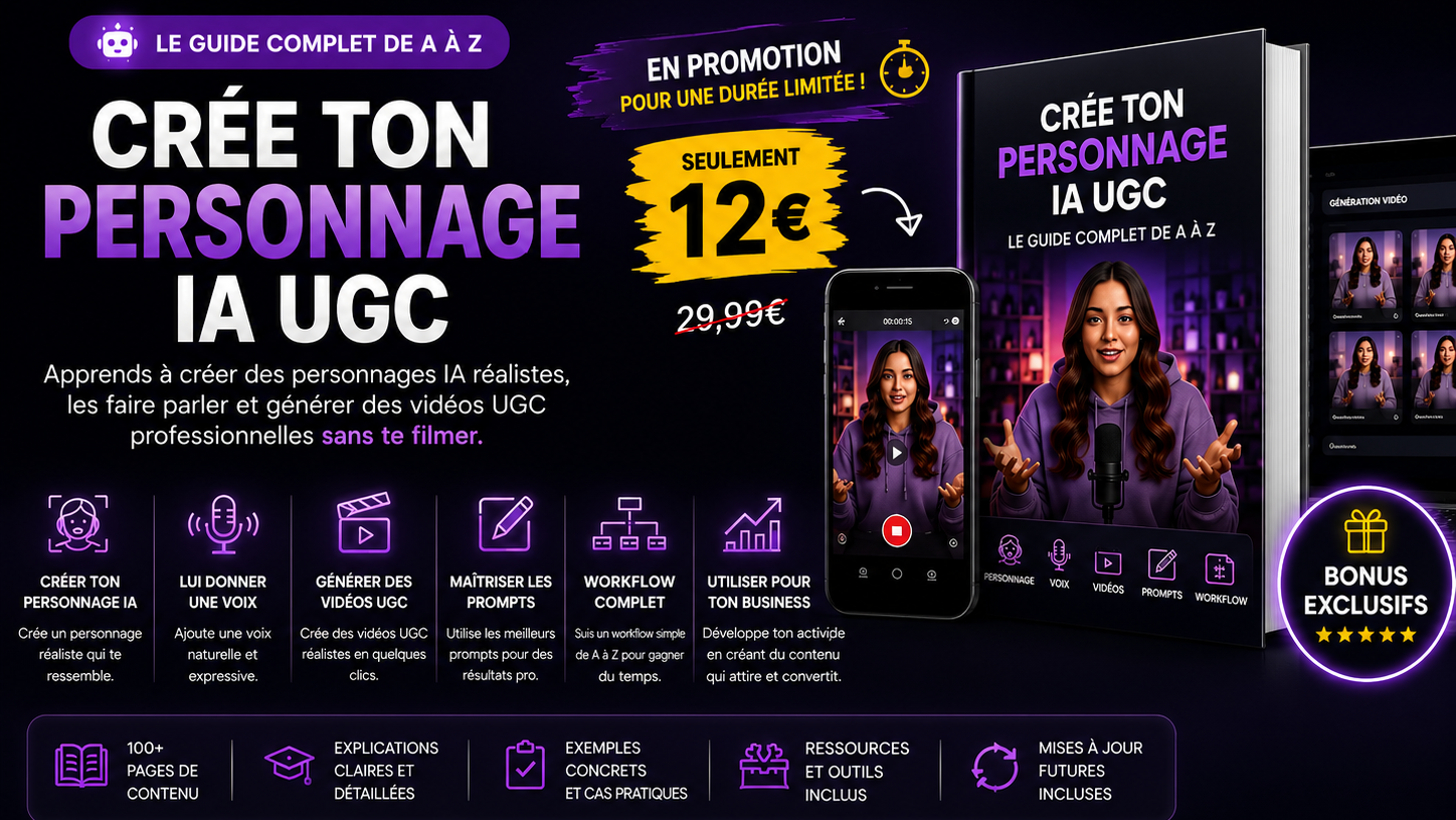 Guide Complet IA: Personnages et Vidéos UGC
