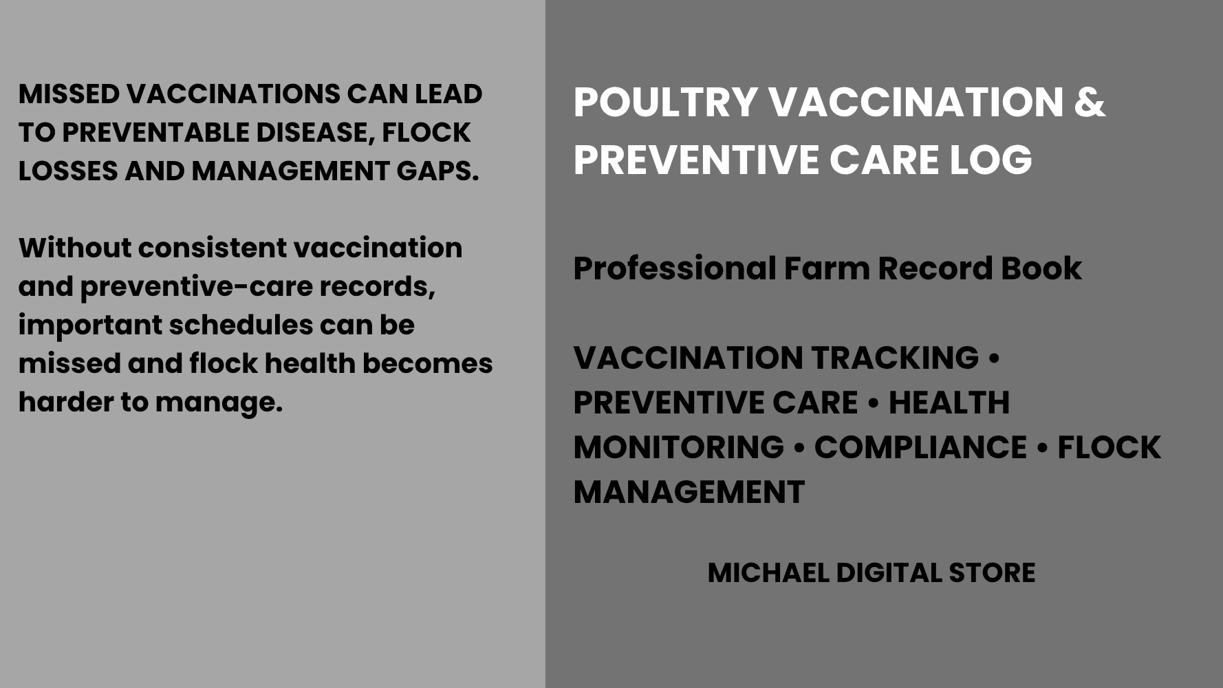 POULTRY VACCINATION & PREVENTIVE CARE LOG