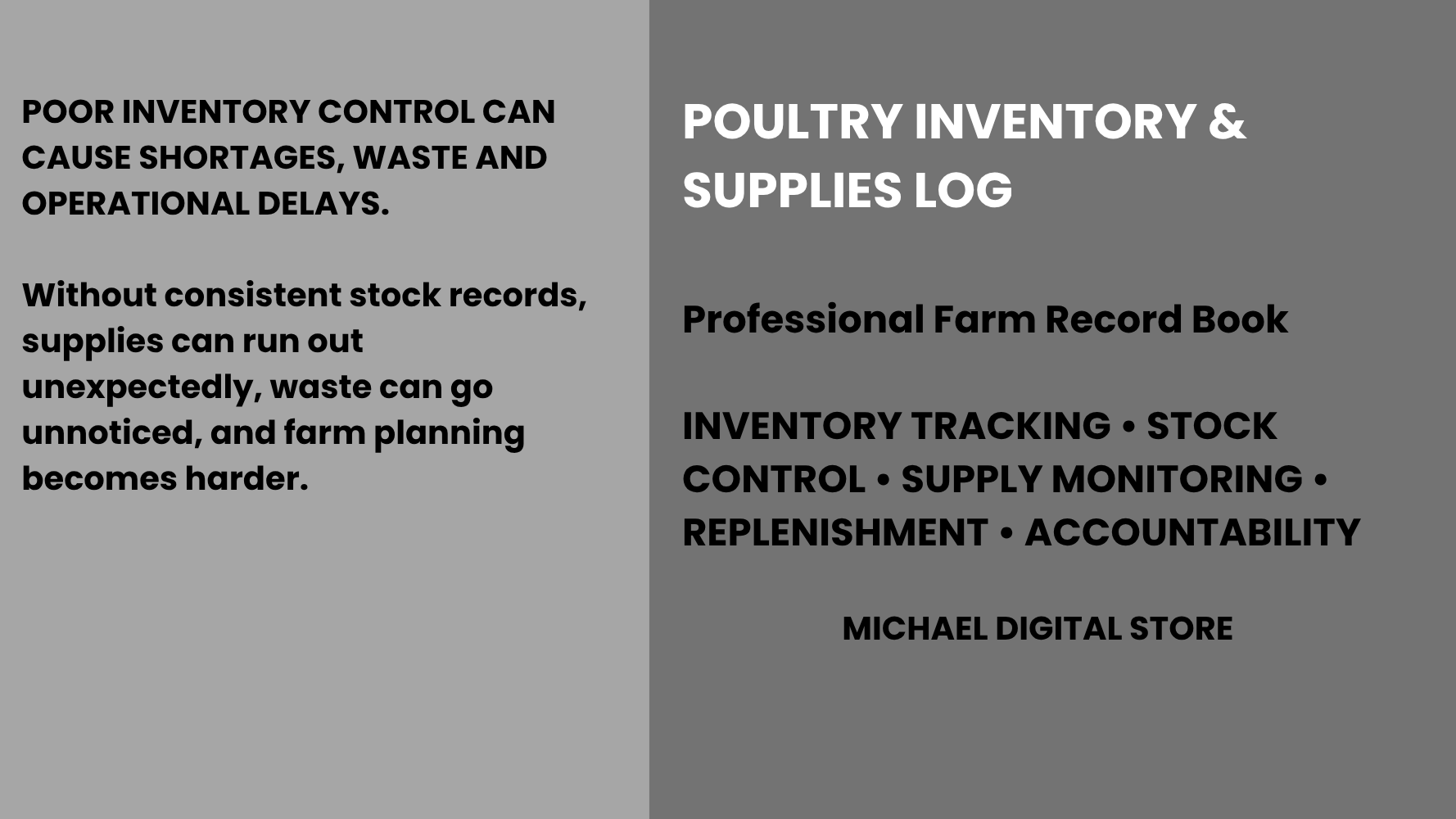 POULTRY INVENTORY & SUPPLIES LOG