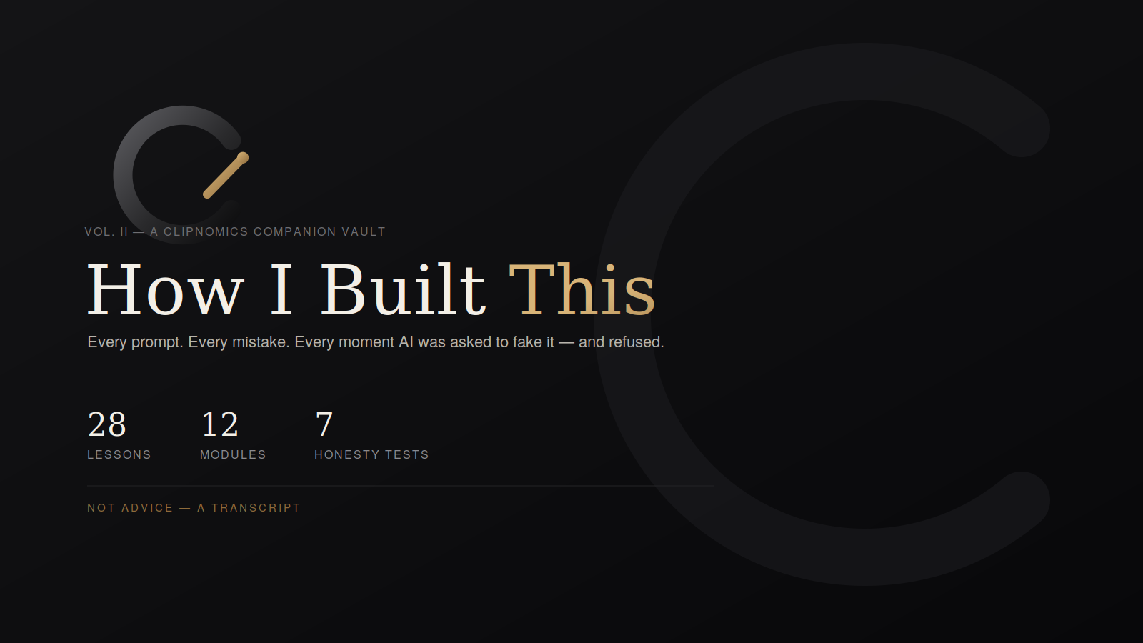 How I Built This — Full Vault