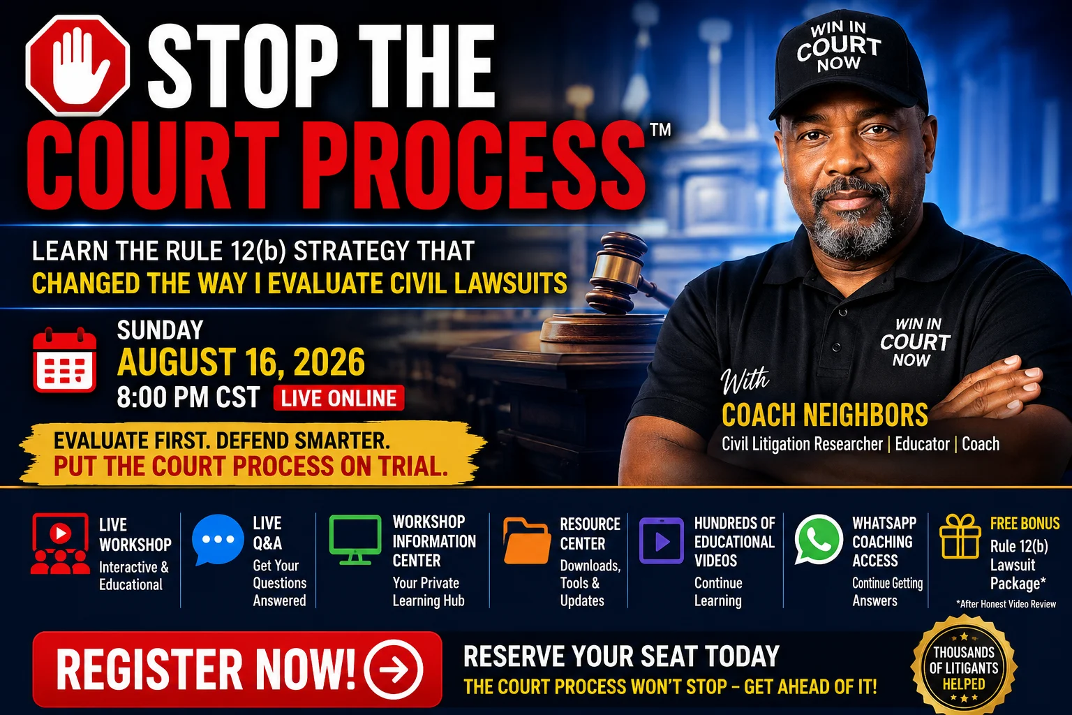 STOP THE COURT PROCESS WORKSHOP 🔥