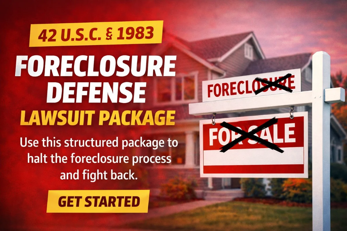 42 USC 1983 FORECLOSURE DEFENSE LAWSUIT