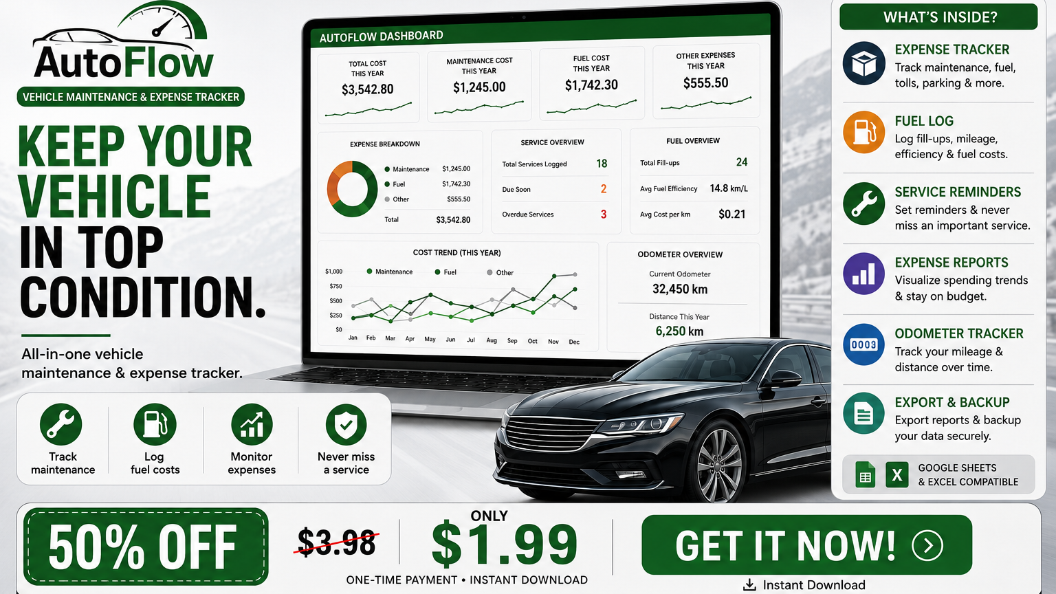 AutoFlow — Vehicle Maintenance & Expense Tracker