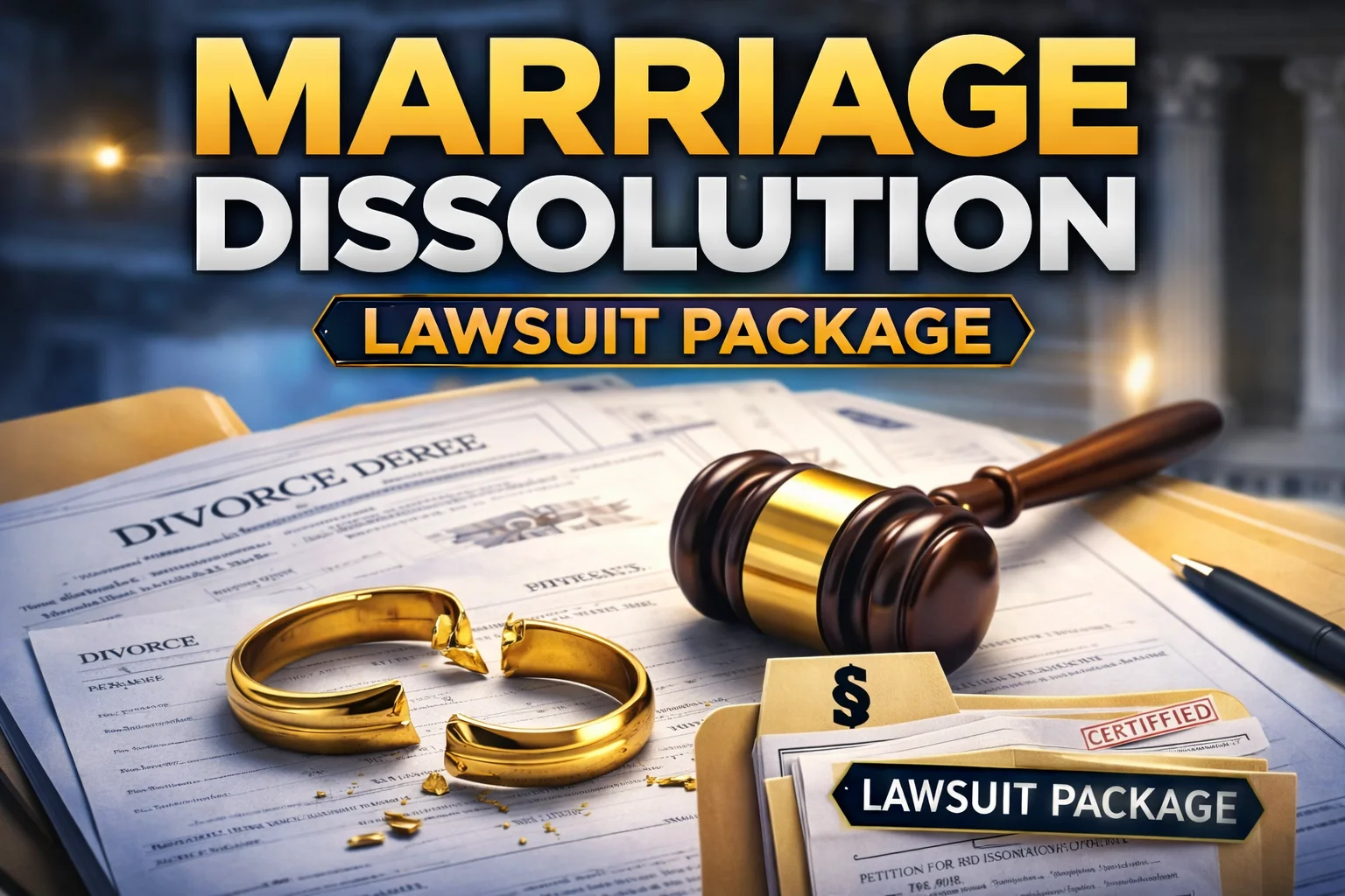 MARRIAGE DISSOLUTION DIVORCE PACKAGE