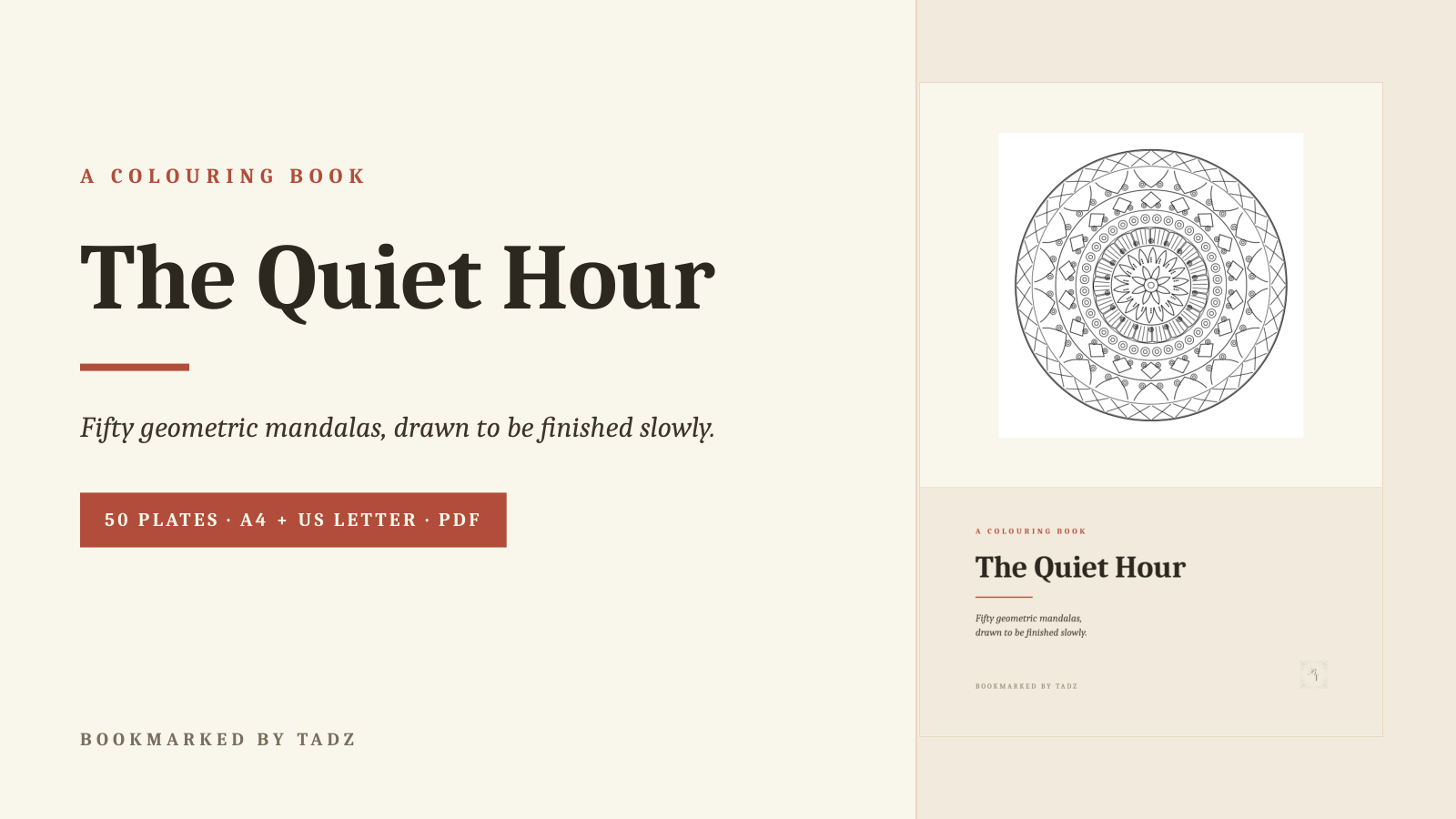 Adult Colouring - The Quiet Hour
