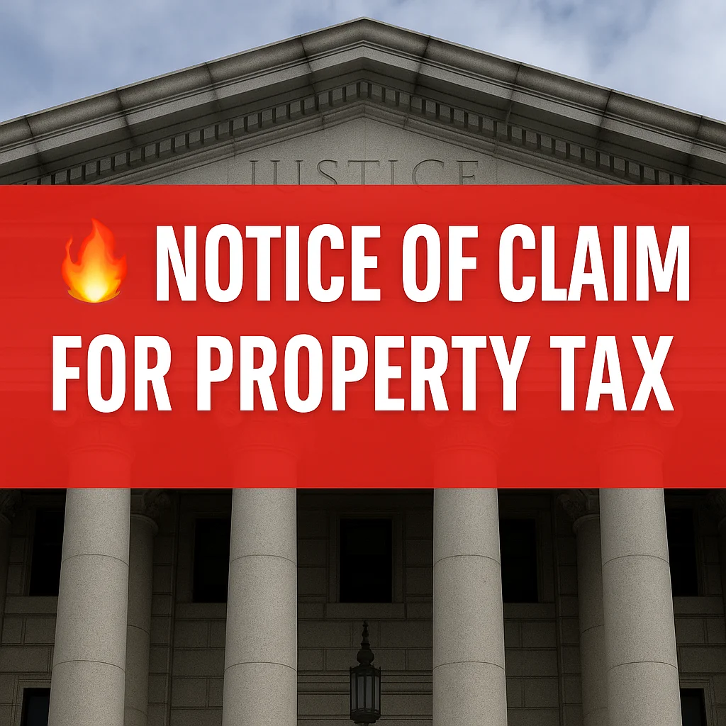 🔥 NOTICE OF CLAIM FOR PROPERTY TAX