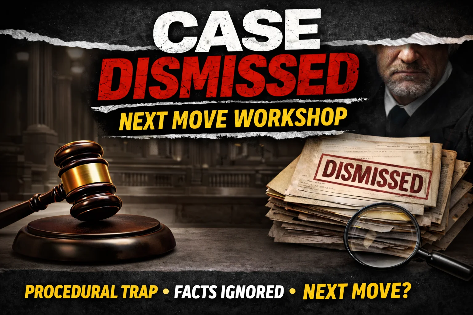 CASE DISMISSED, NEXT MOVE- WORKSHOP