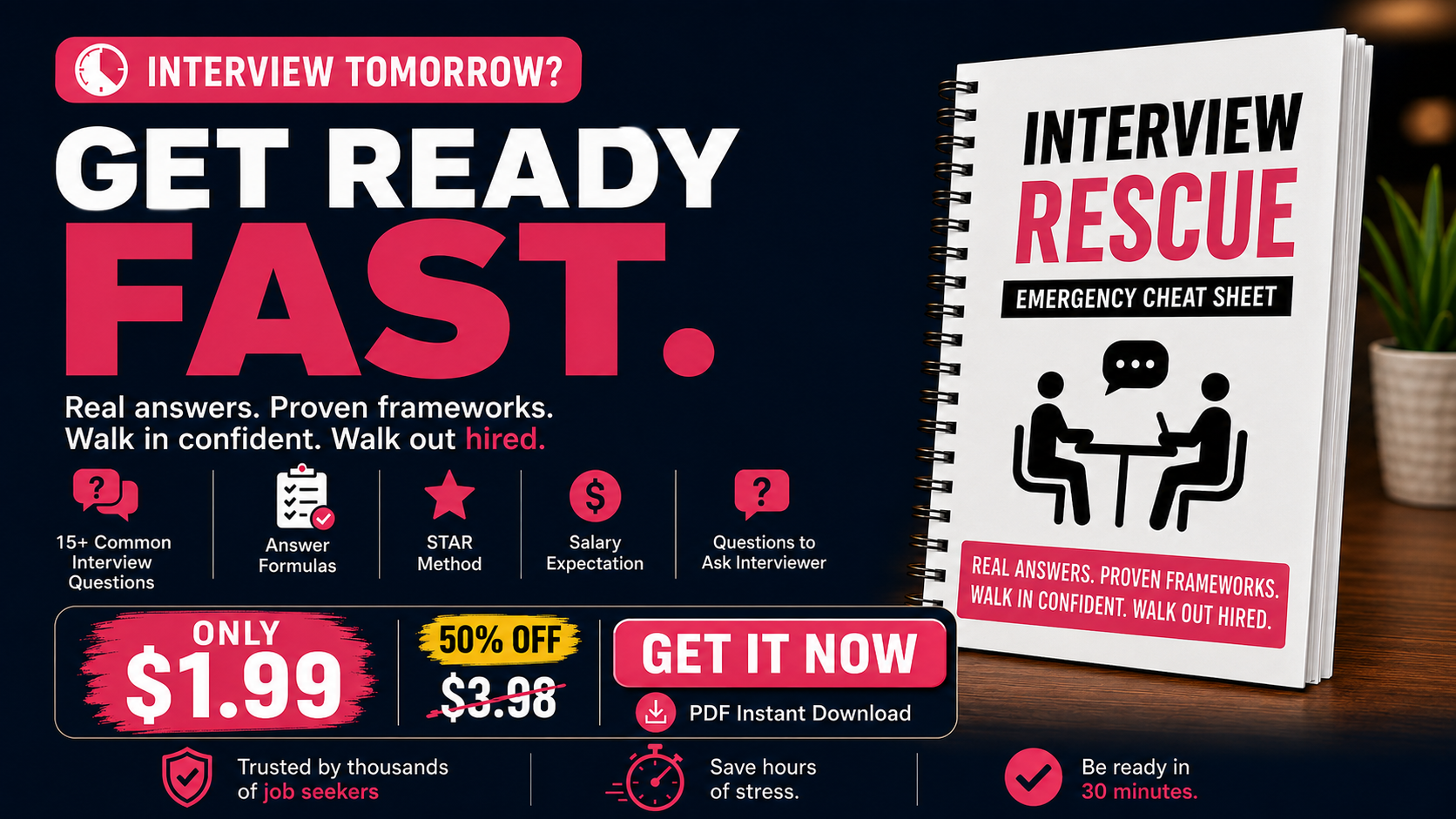 Interview Rescue — Emergency Interview Cheat Sheet