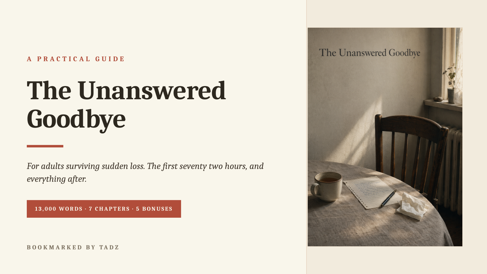 Grief - The Unanswered Goodbye