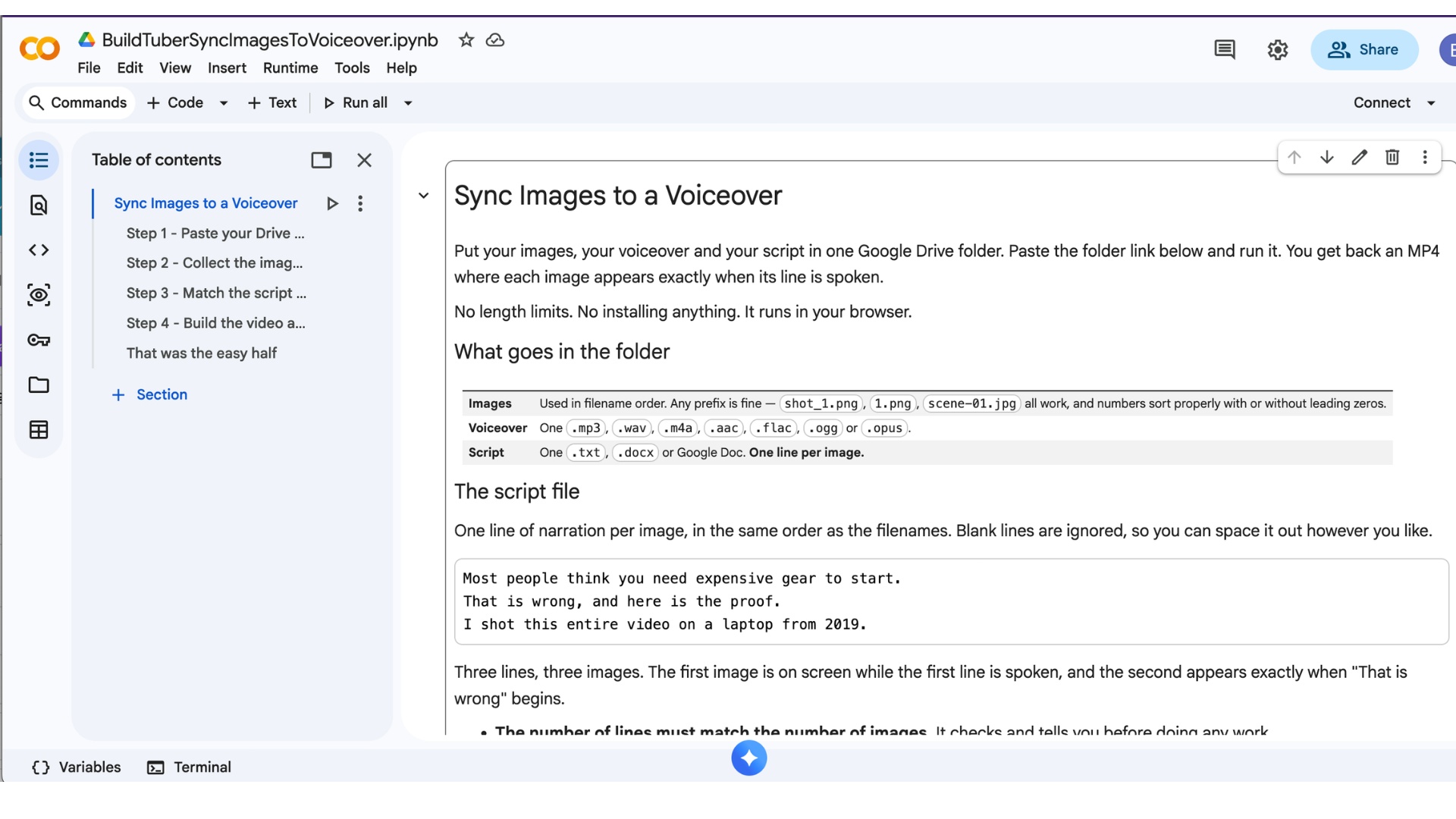 Auto Sync Images to Voiceover