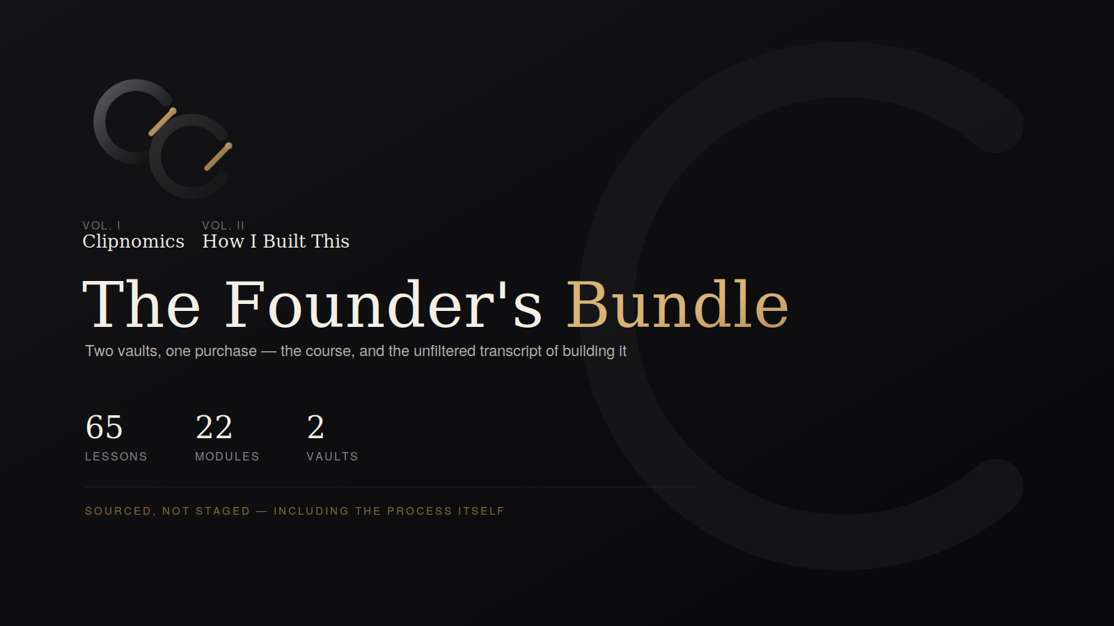The Founder's Bundle — Both Vaults