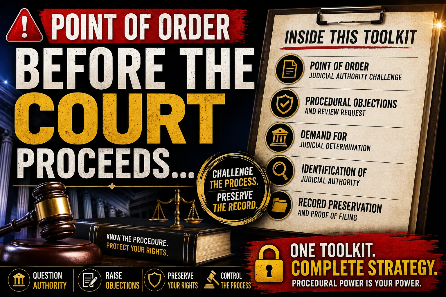 🔥 POINT OF ODER- AUTHORITY CHALLENGE LAWSUIT