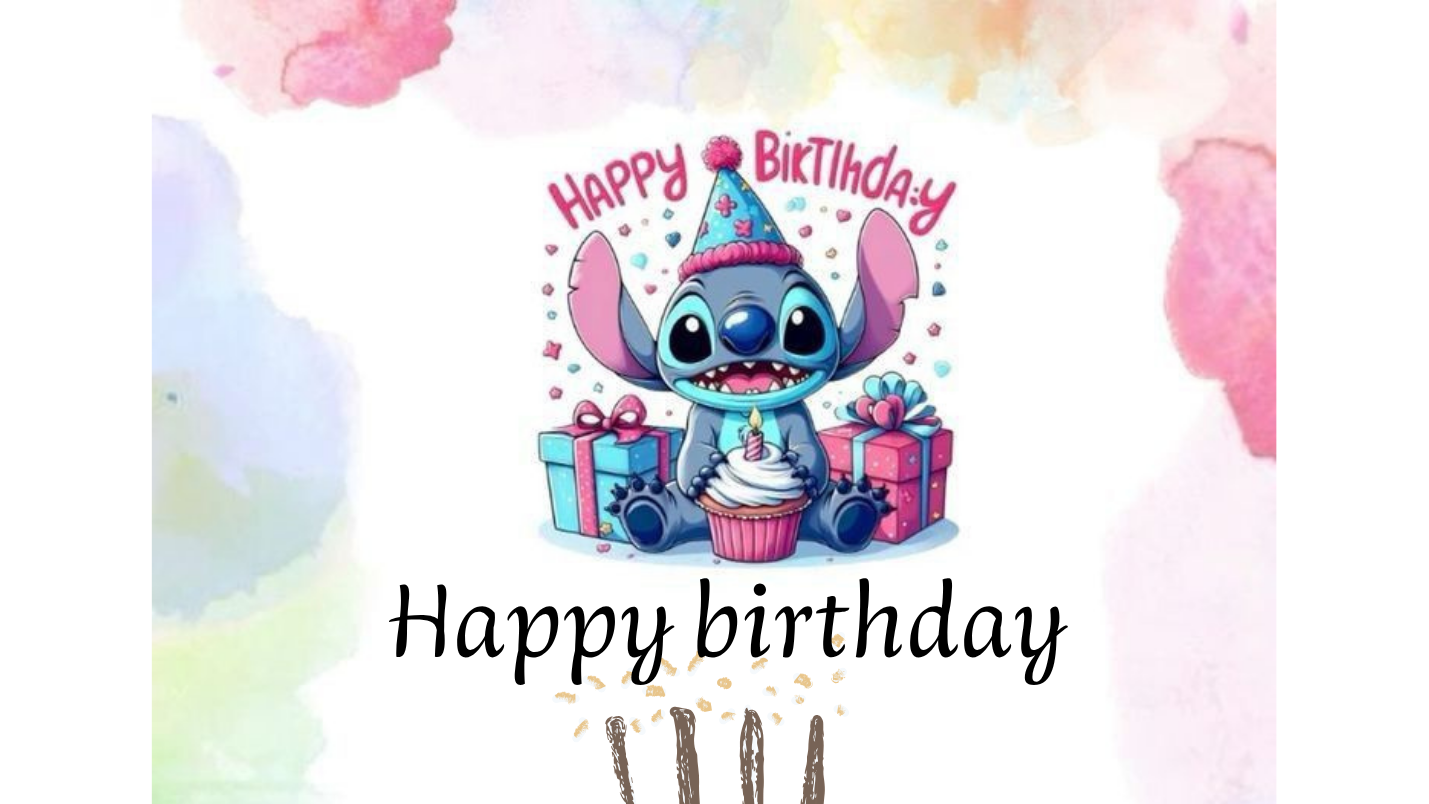 Cute Stitch Birthday Invitation Template (5x7 Digital Download)
