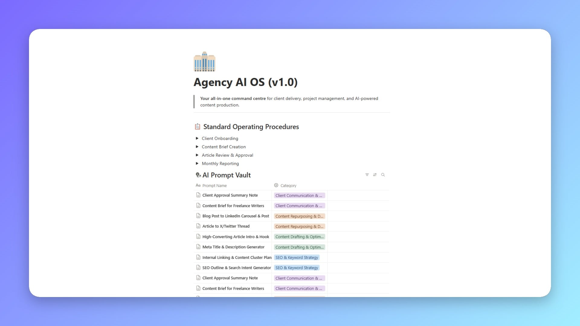Agency AI OS — Content & SEO Workspace