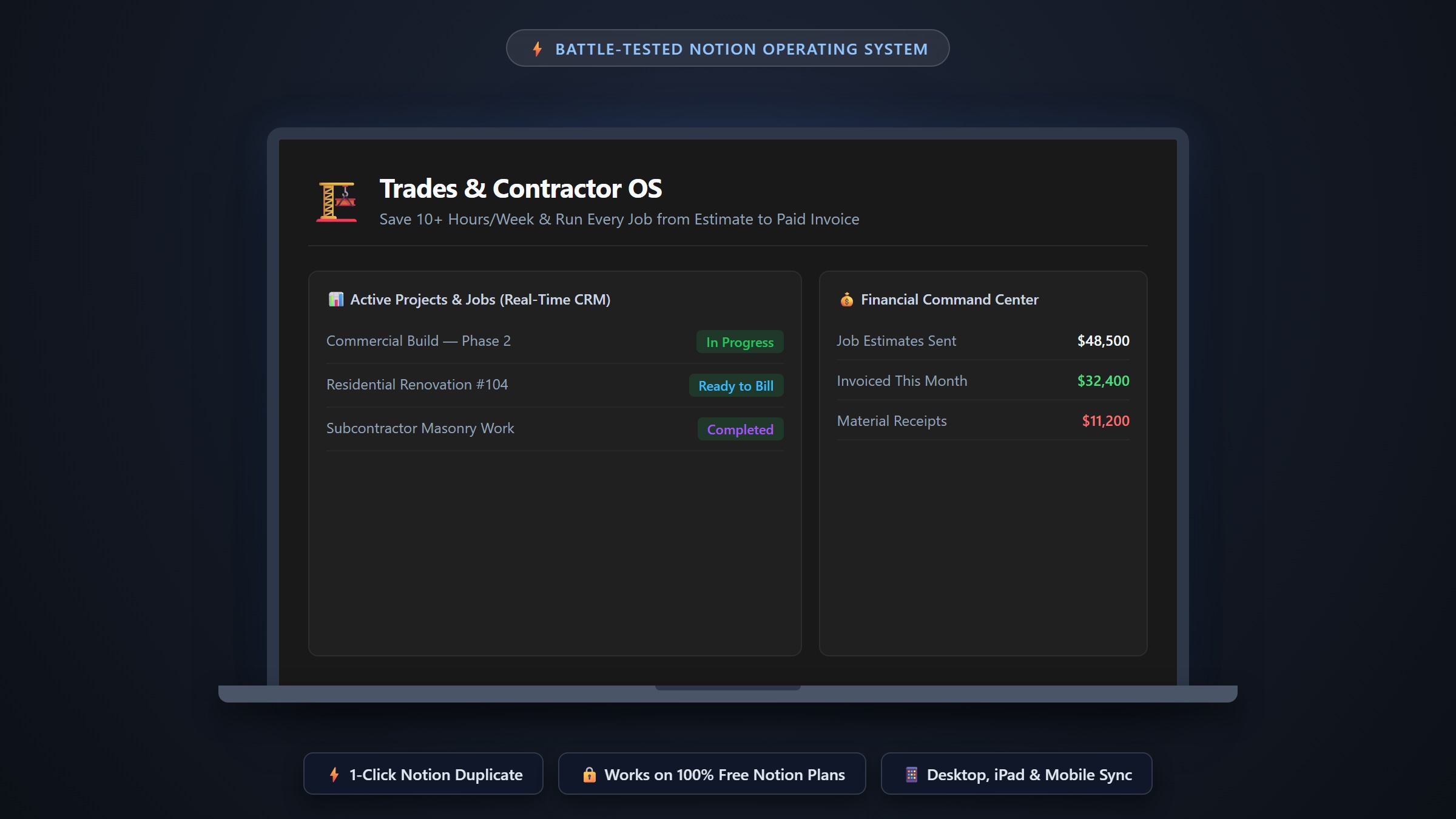 Trades & Contractor OS — Run Every Job from Estimate to Invoice