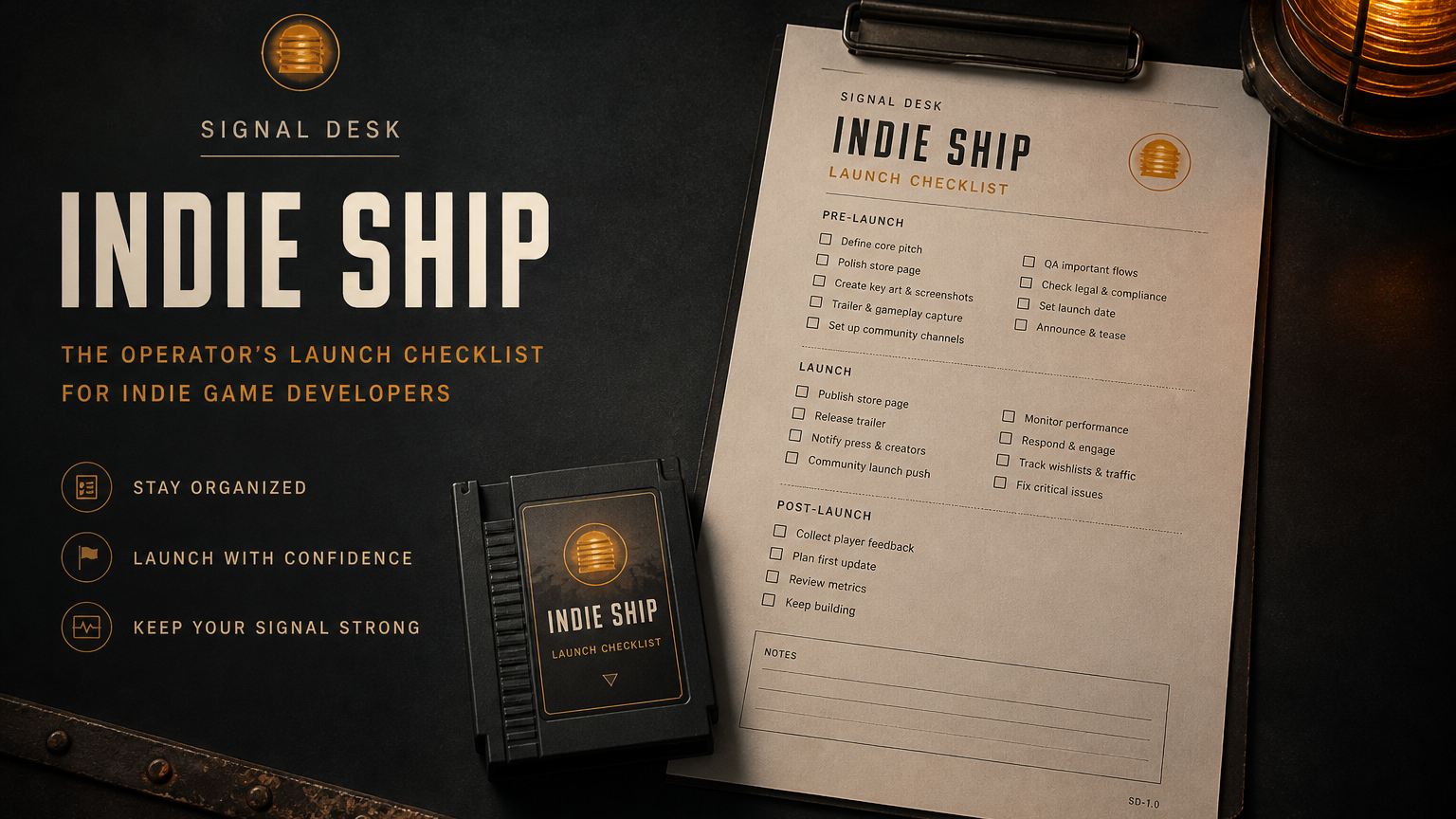 Indie Game Ship Checklist