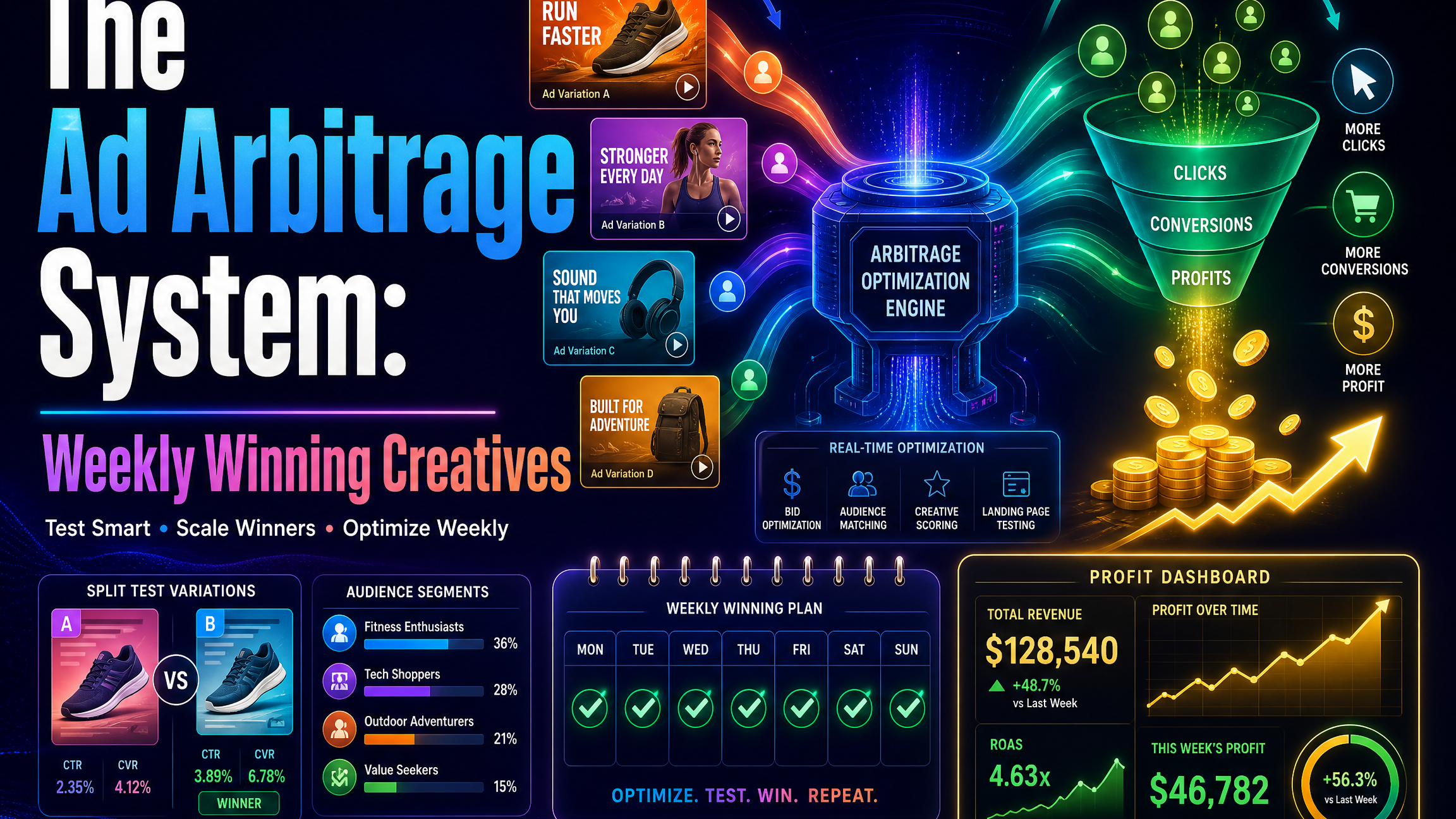 Ad Arbitrage System: Weekly Winning Creatives