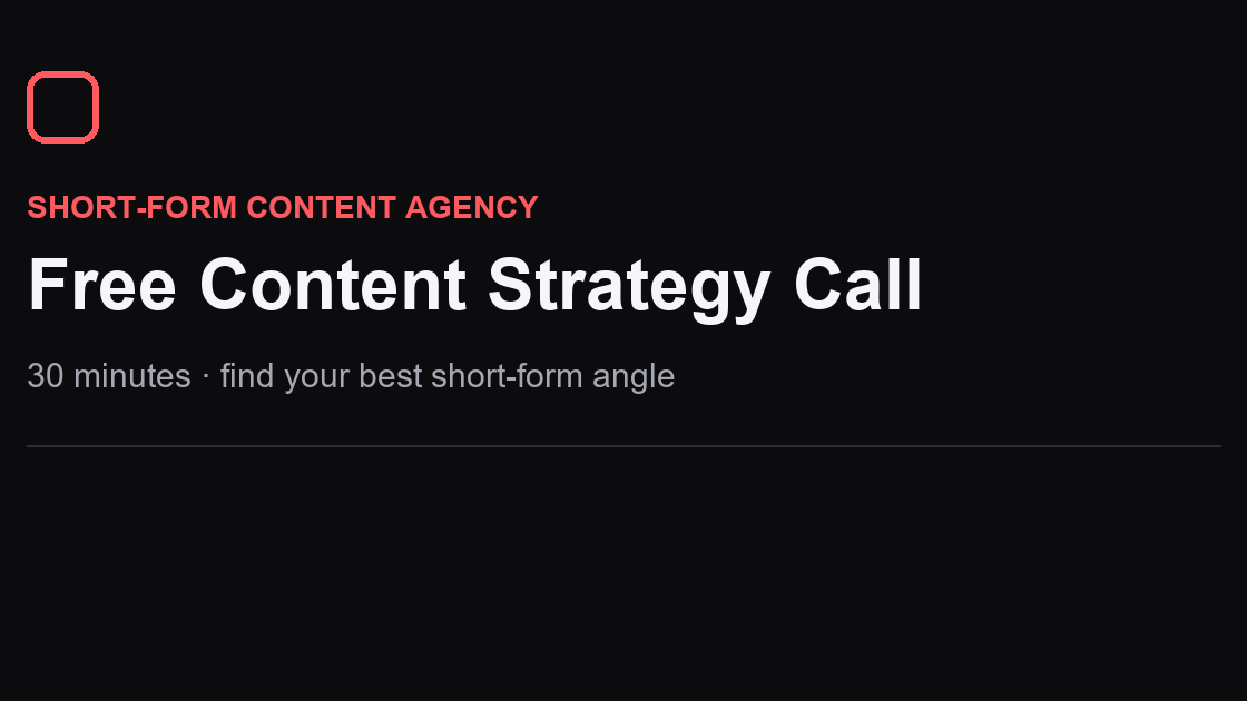 Free Content Strategy Call