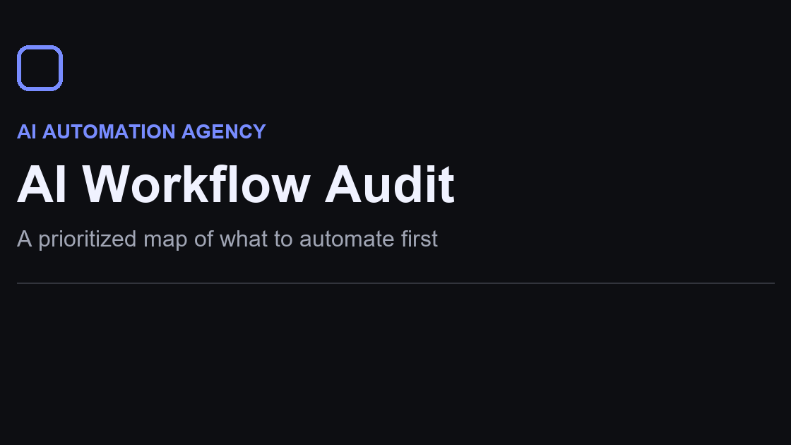 AI Workflow Audit