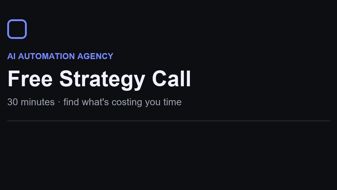 Free AI Automation Strategy Call