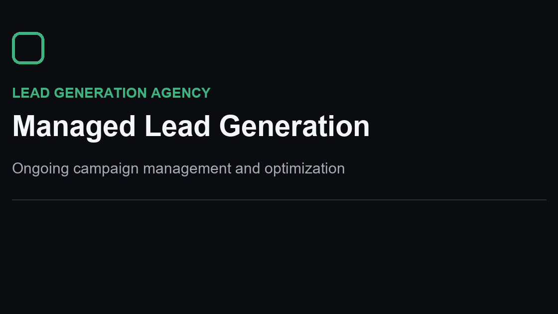 Managed Lead Generation