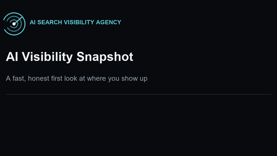 AI Visibility Snapshot