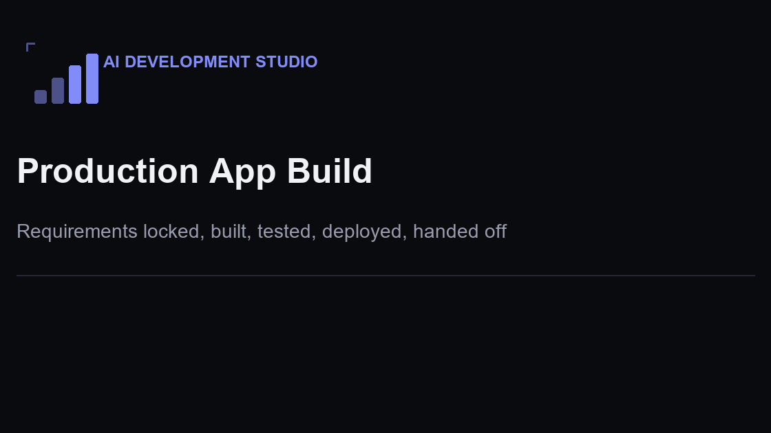 Production App Build