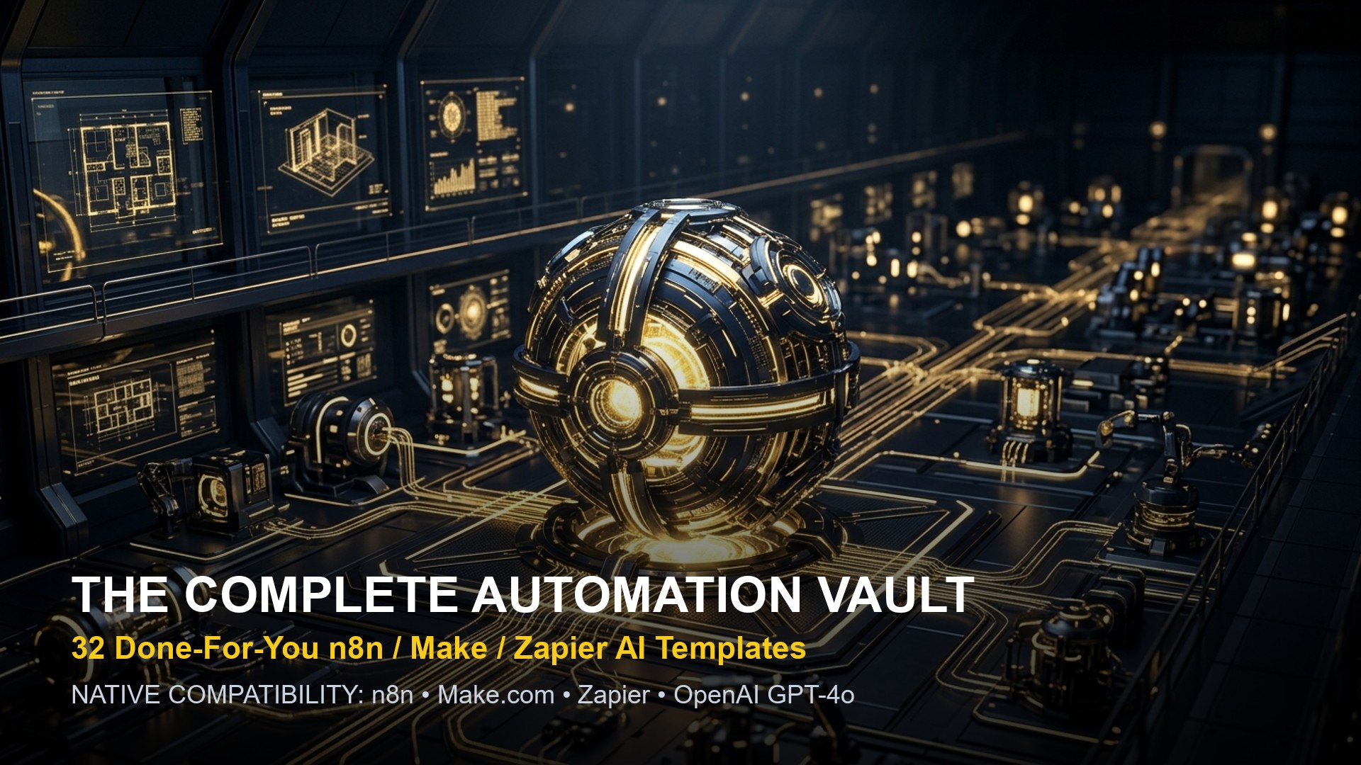 The Complete Automation Vault — 32 Done-For-You n8n/Make/Zapier Templates