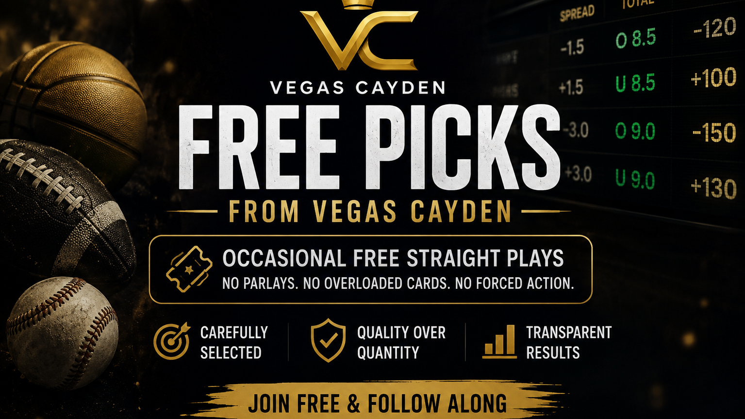 Vegas Cayden Free Picks