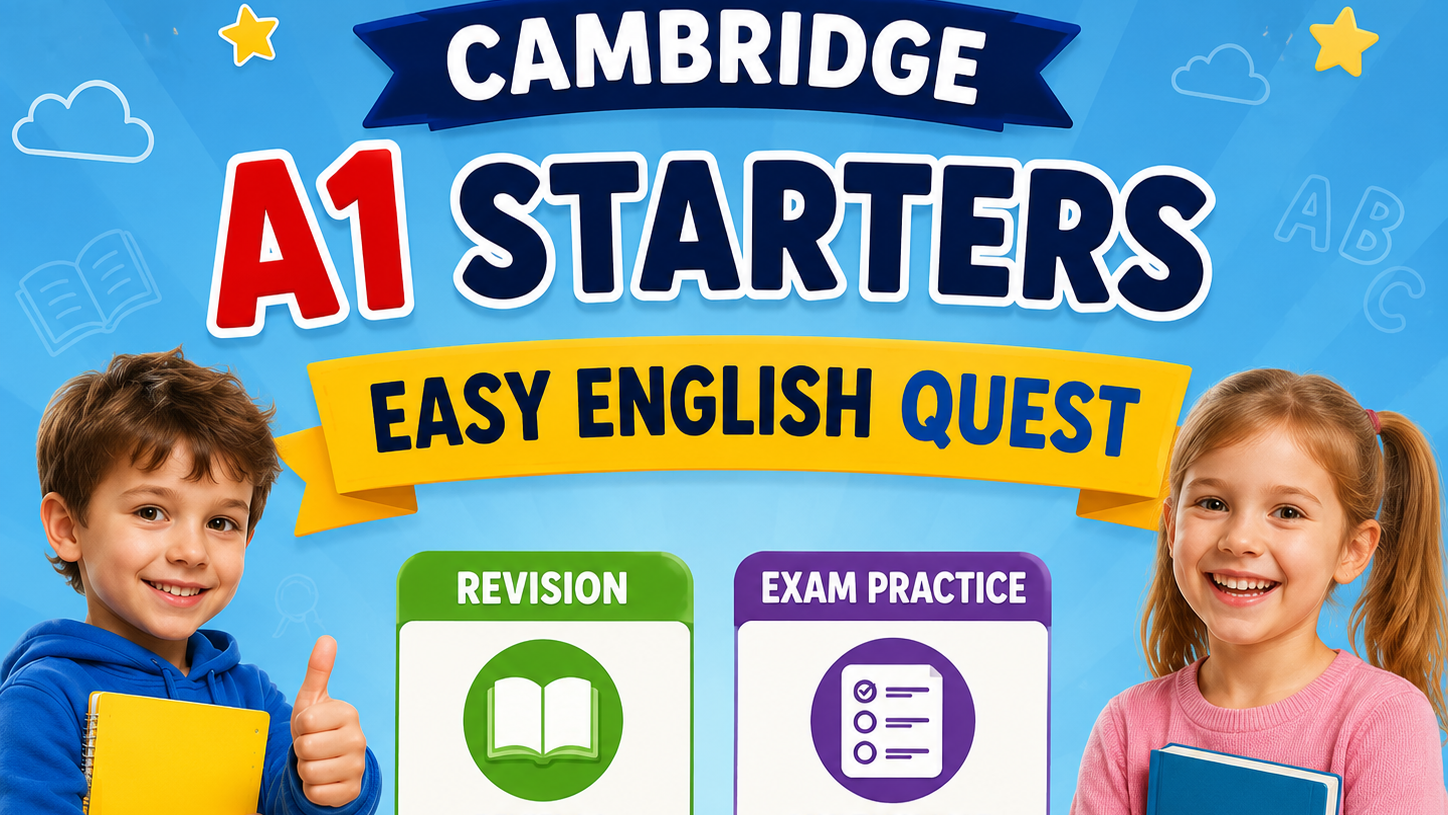FREE 1500+ Cambridge A1 Starters MCQs – Exclusive Premium Edition