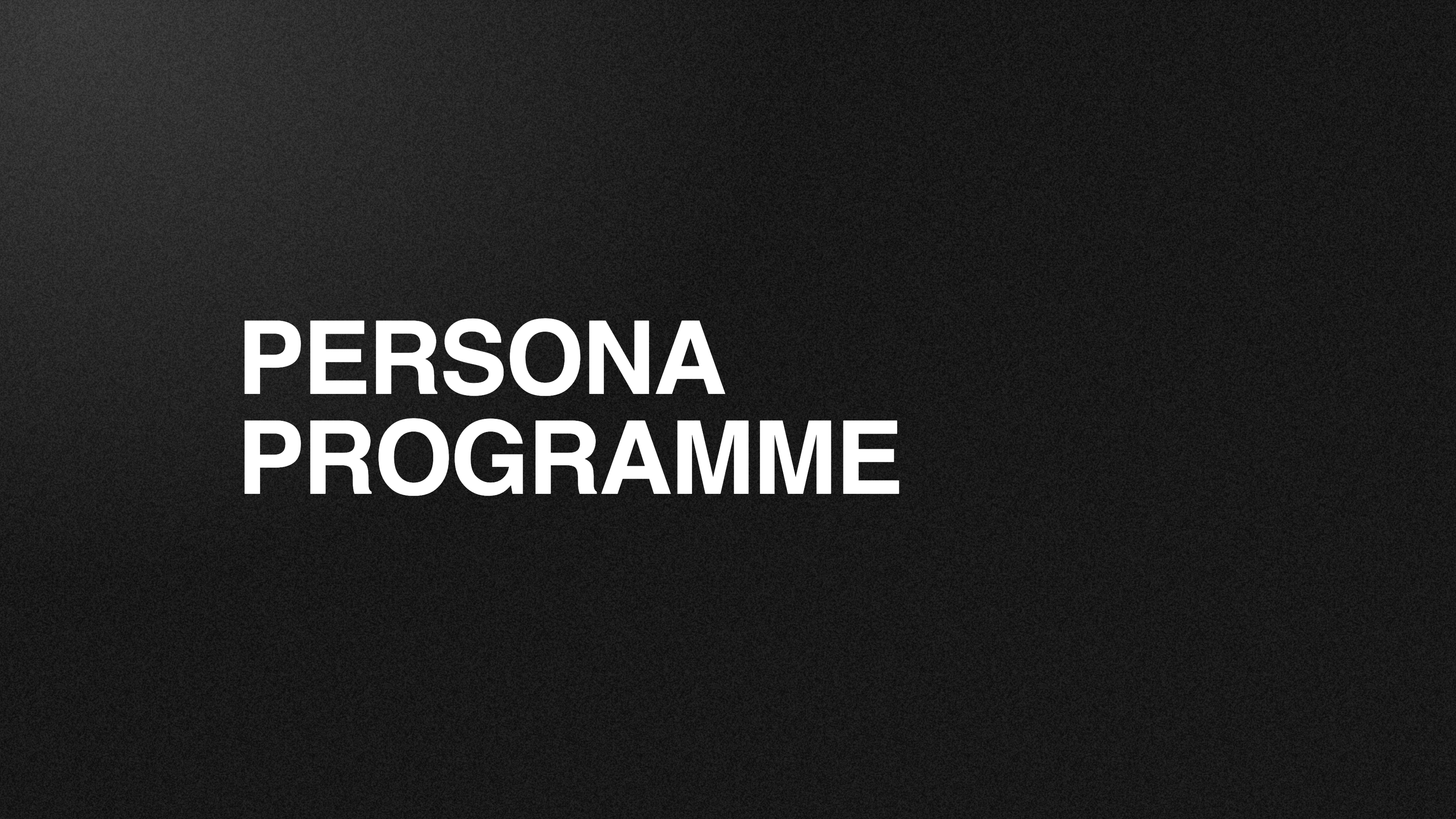 The Persona Programme