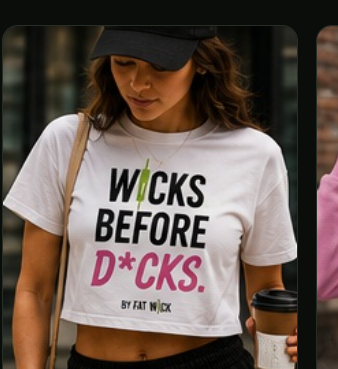 Wicks Before D*cks Crop Tee