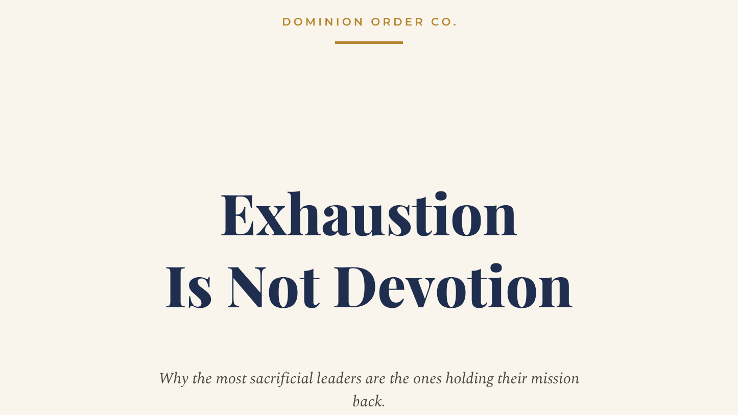 Exhaustion is Not Devotion Workbook