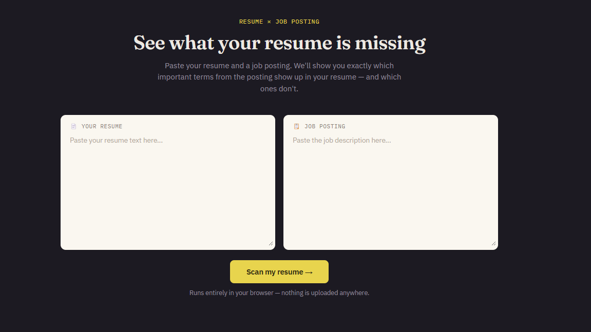 Resume Keyword Scanner