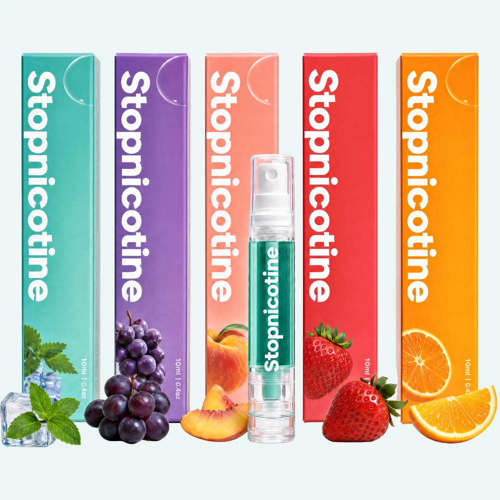 StopNicotine Smile - Fresh breath seconds after smoking | 5 Flavors | 10ml & 150