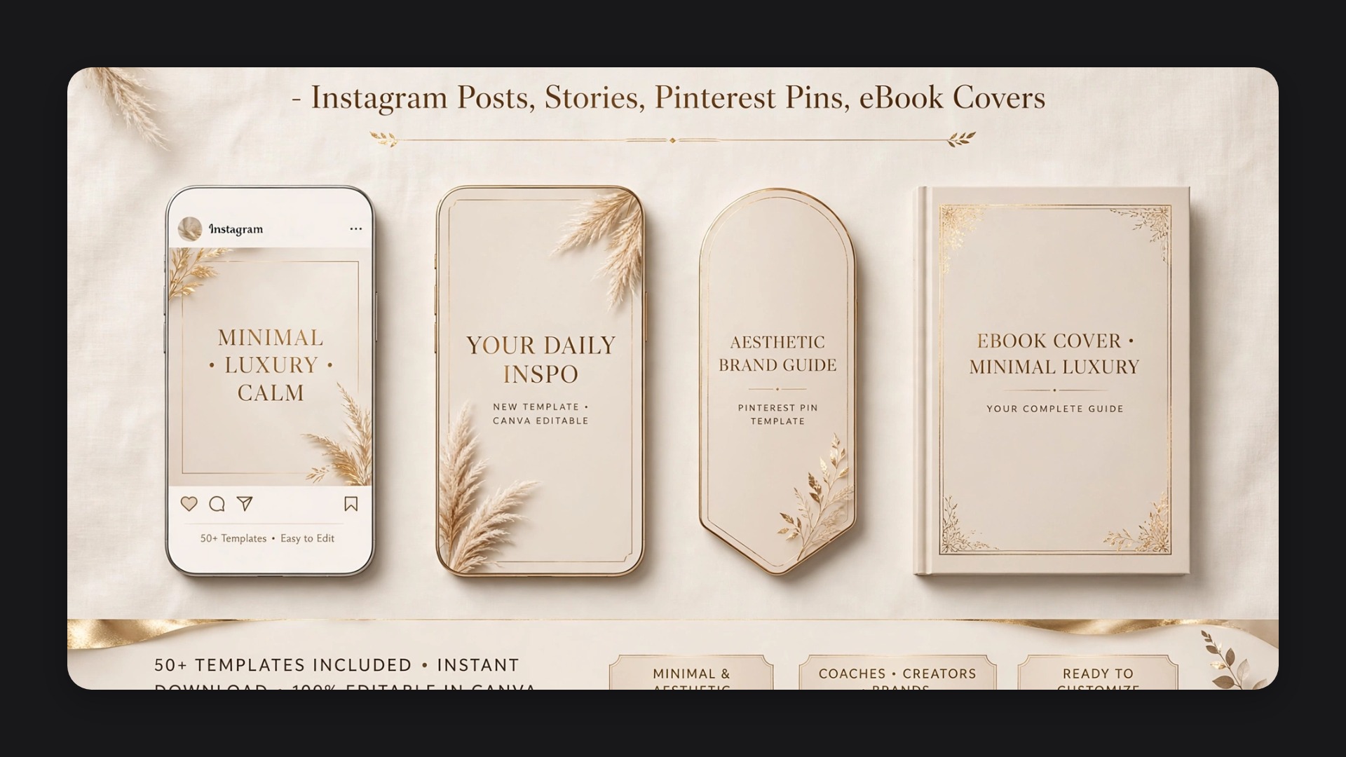Elite Templates - 50+ Aesthetic Beige Luxury Templates