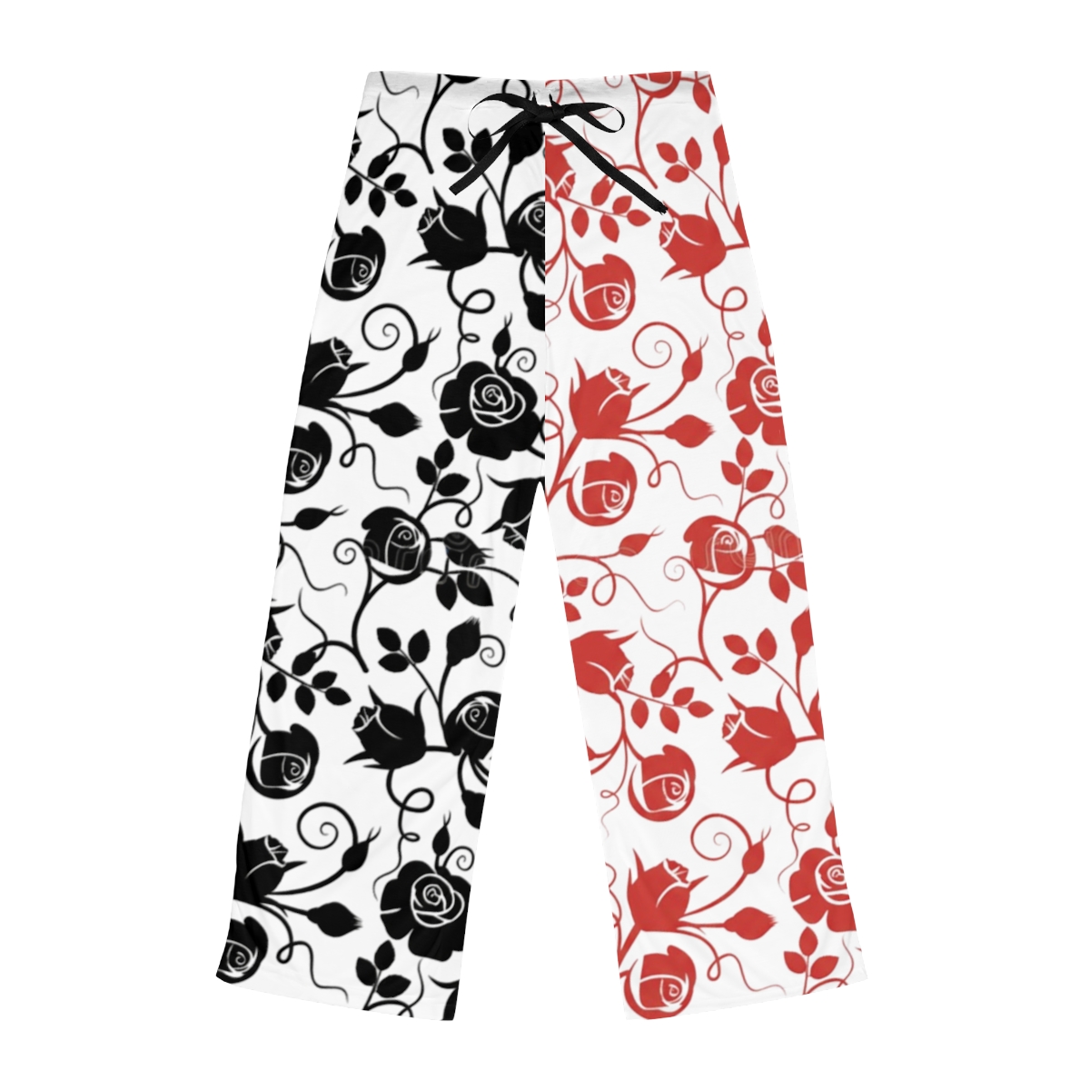 Two-Tone Rose Vine Pajama Pants | Floral Lounge Pants