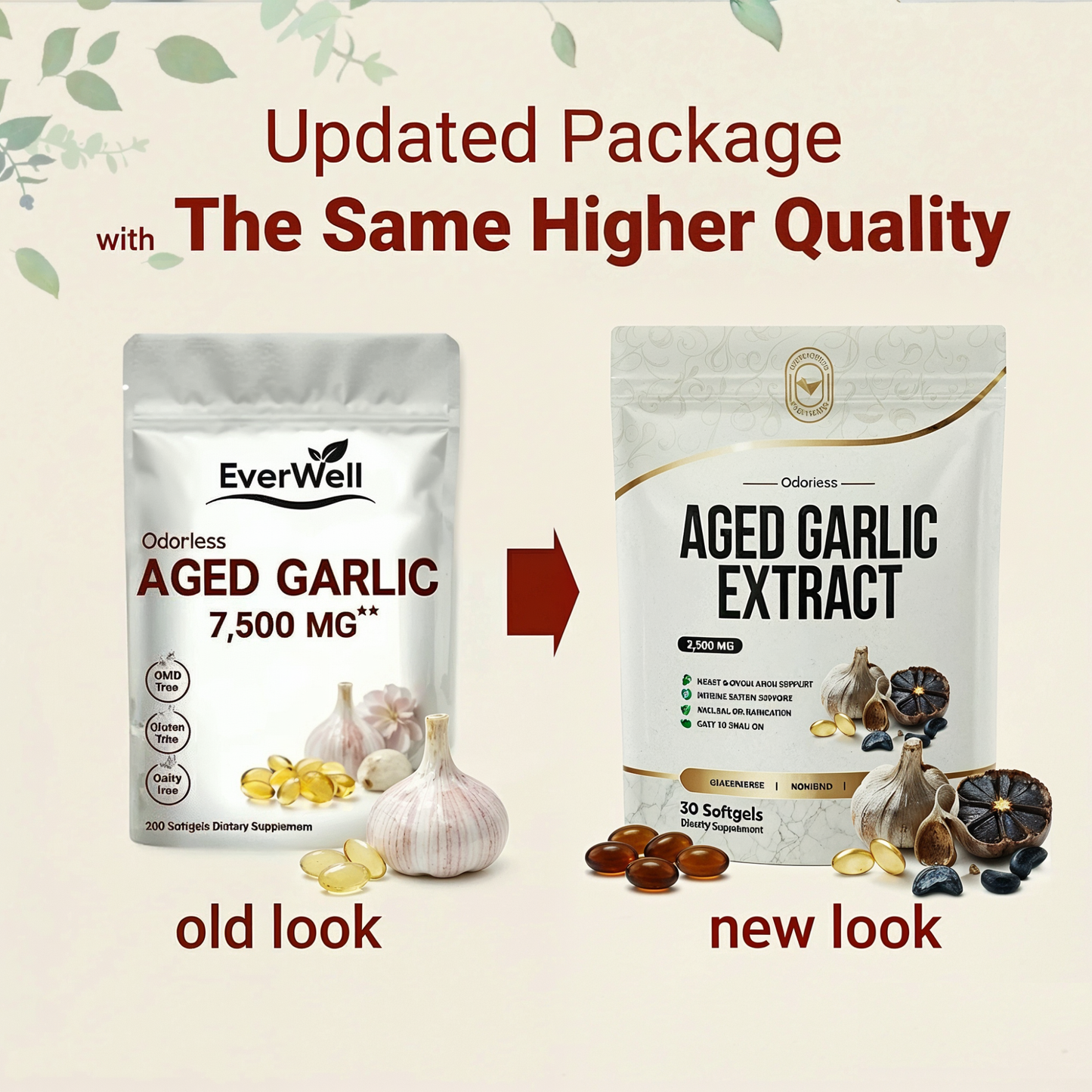 EverWell® Aged Garlic Extract - 7500mg Odorless Softgels