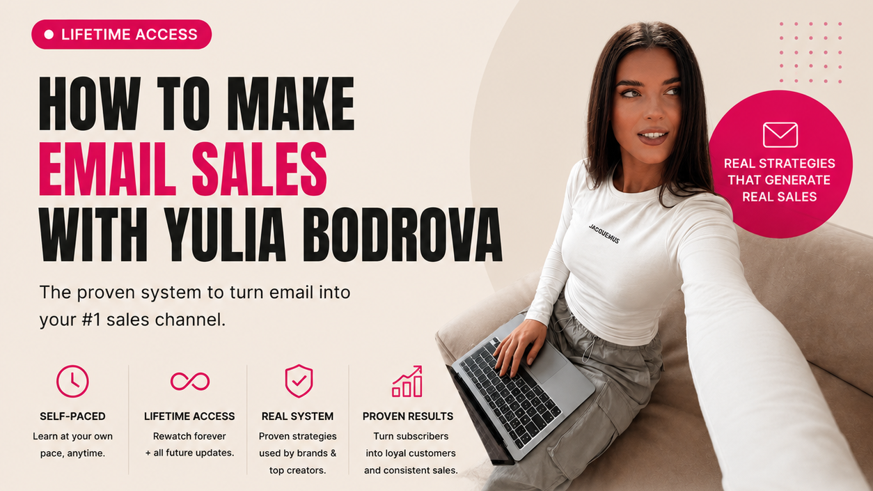 Email Sales Masterclass with Yulia Bodrova