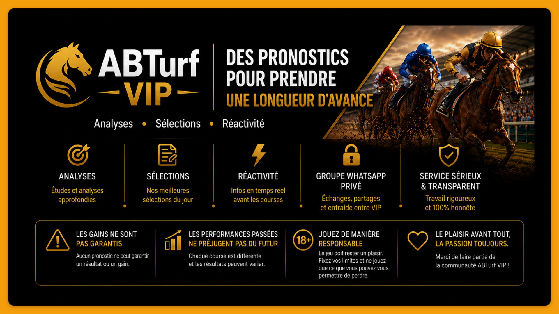 ABTurf Abonnement VIP Mensuel (Renouvellement Manuel)
